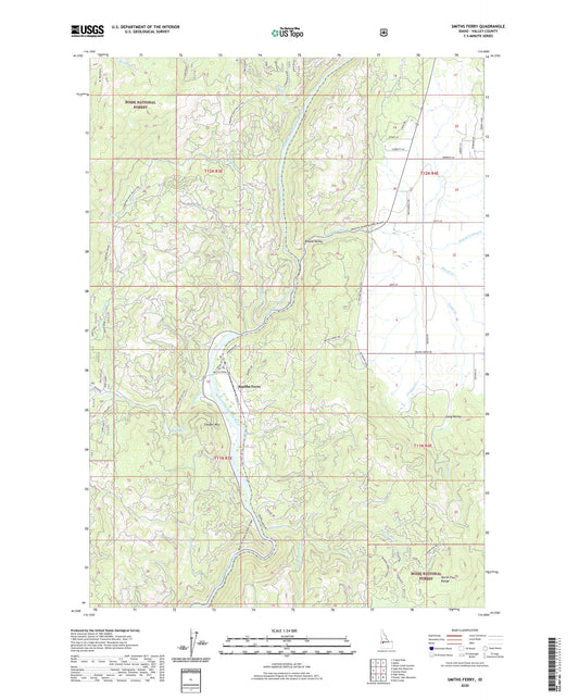 Smiths Ferry Idaho US Topo Map Image