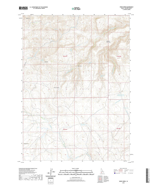 Snow Creek Idaho US Topo Map Image