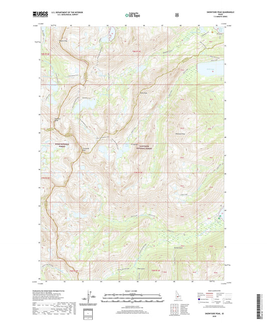 Snowyside Peak Idaho US Topo Map Image