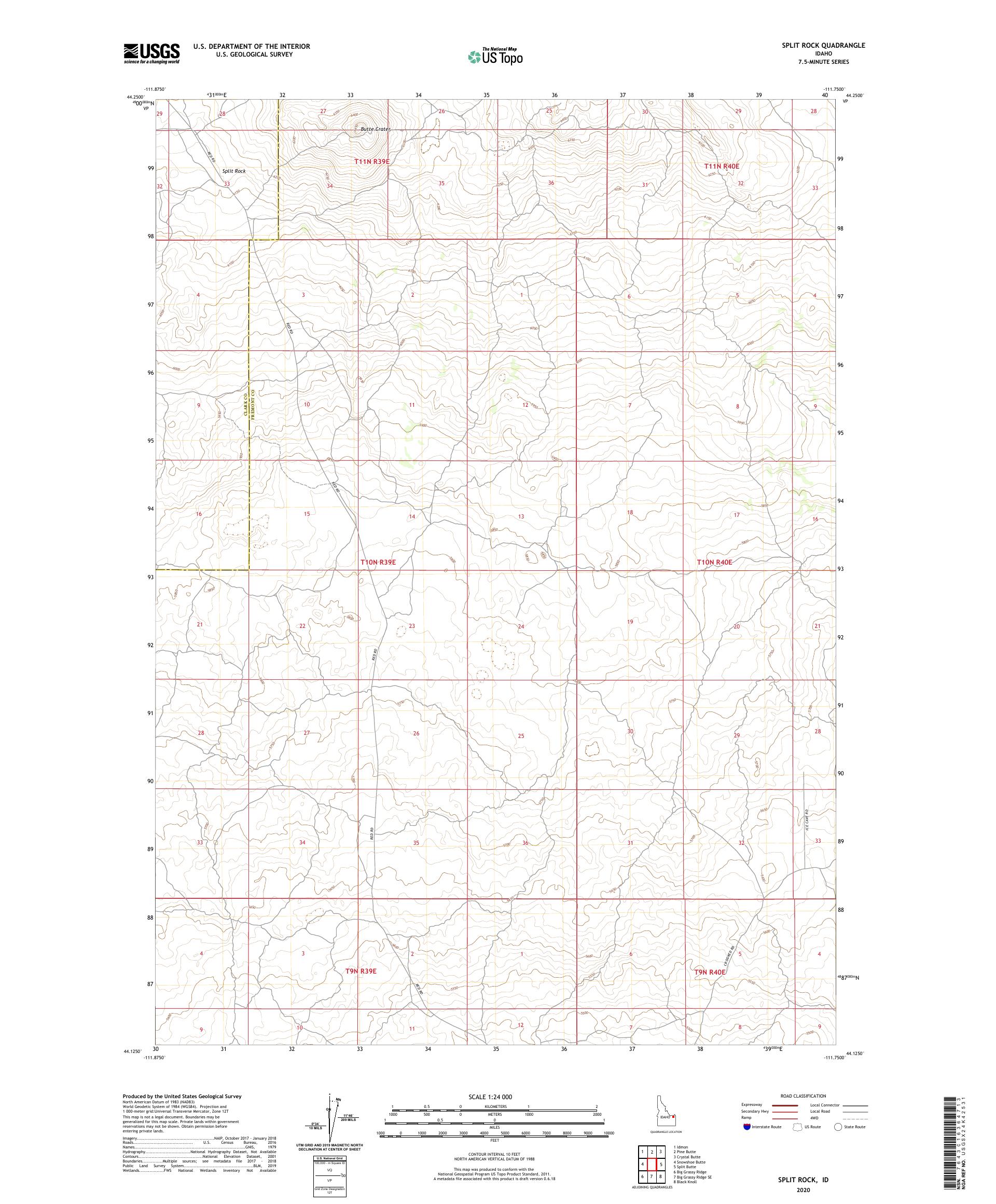 Split Rock Idaho US Topo Map – MyTopo Map Store
