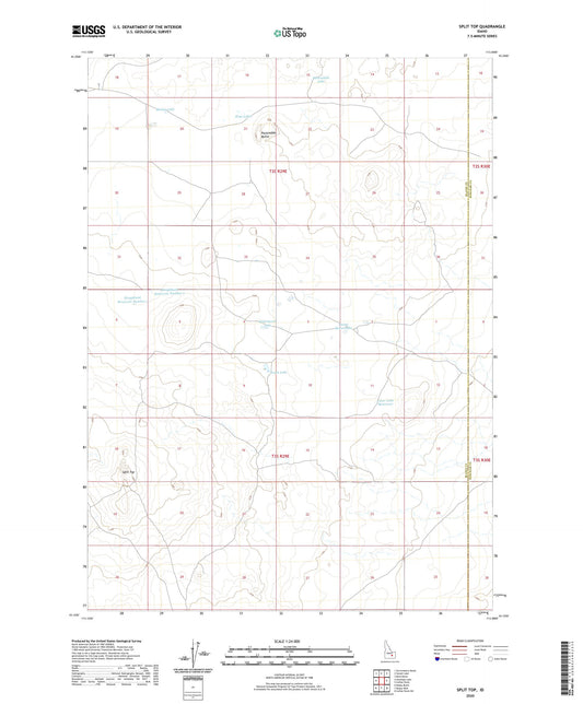 Split Top Idaho US Topo Map Image