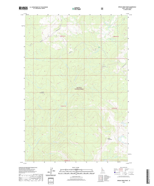 Spread Creek Point Idaho US Topo Map Image