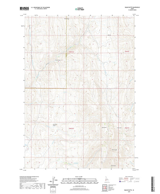 Squaw Butte Idaho US Topo Map Image