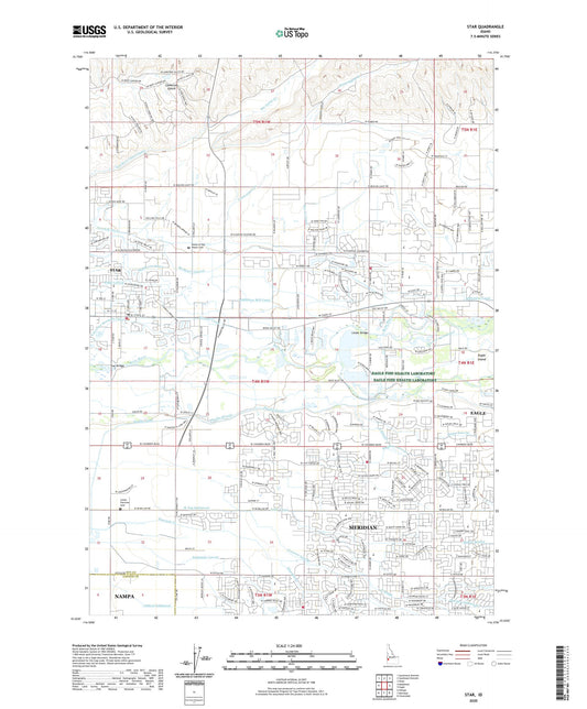 Star Idaho US Topo Map Image