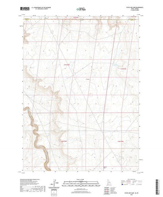 State Line Camp Idaho US Topo Map Image