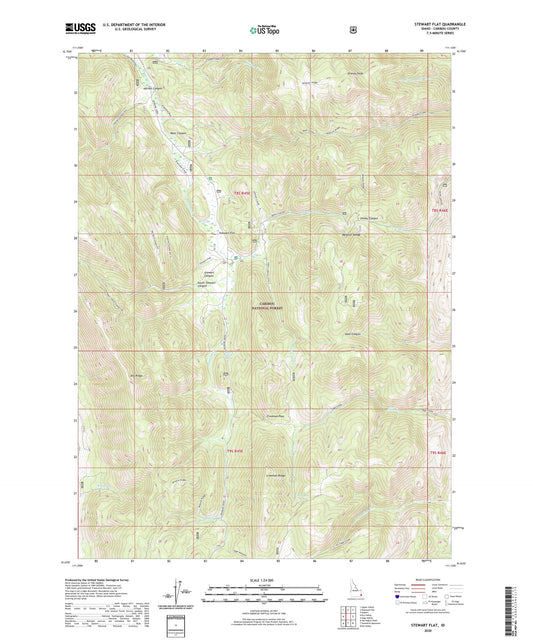 Stewart Flat Idaho US Topo Map Image