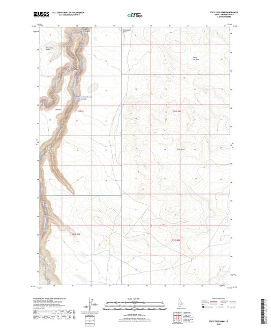 Stiff Tree Draw Idaho US Topo Map Image