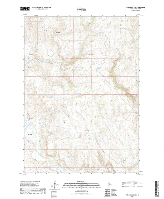 Stonehouse Creek Idaho US Topo Map Image
