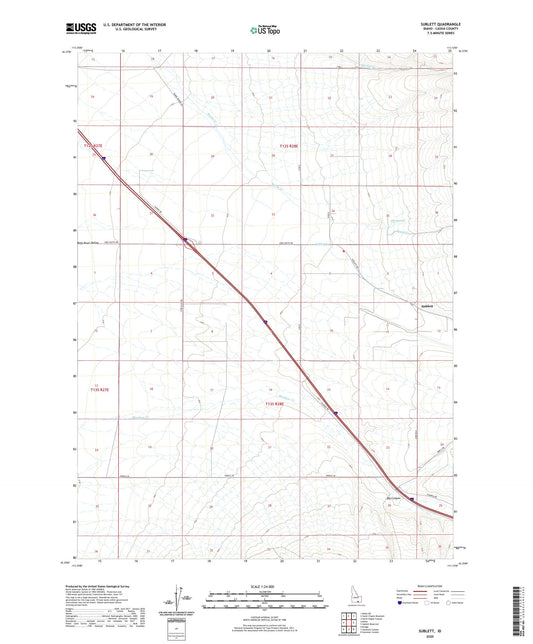 Sublett Idaho US Topo Map Image
