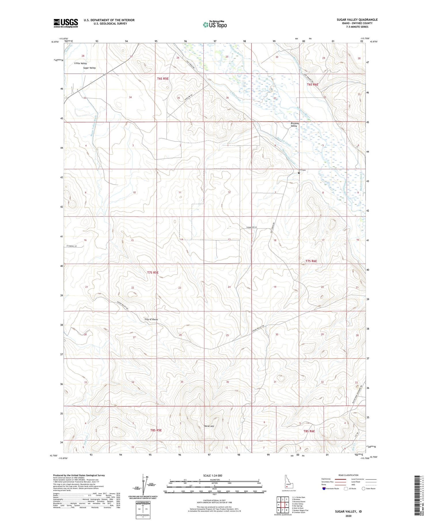 Sugar Valley Idaho US Topo Map Image