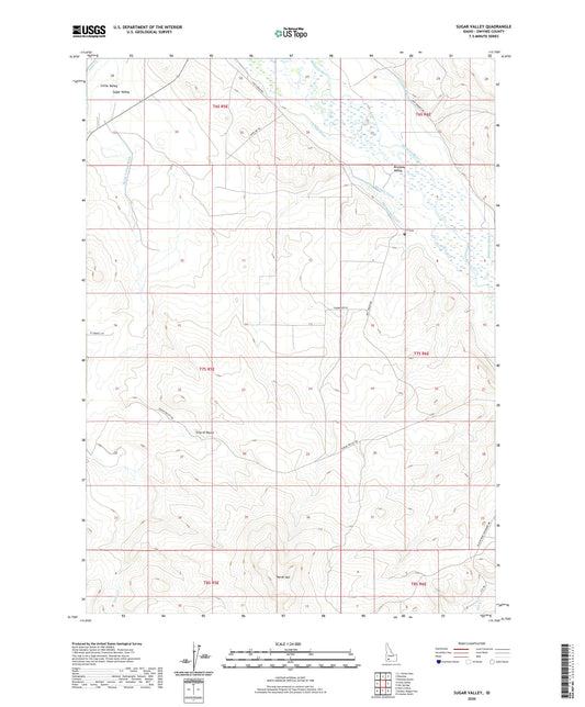Sugar Valley Idaho US Topo Map Image