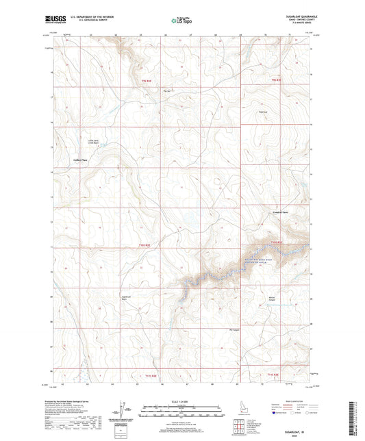 Sugarloaf Idaho US Topo Map Image