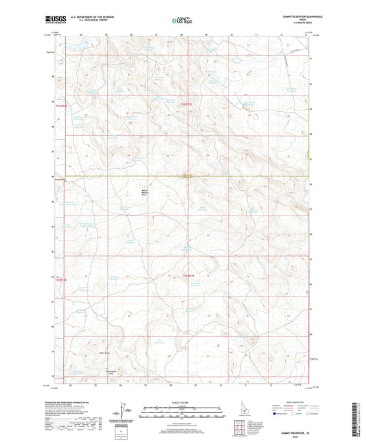 Summit Reservoir Idaho US Topo Map Image