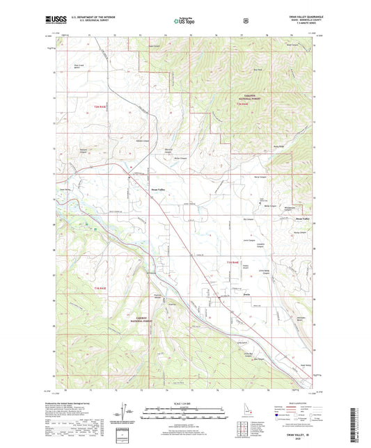 Swan Valley Idaho US Topo Map Image