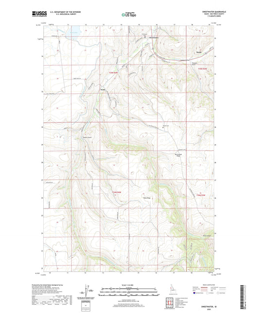 Sweetwater Idaho US Topo Map Image
