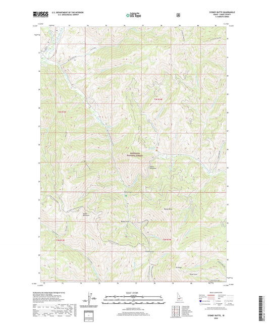 Sydney Butte Idaho US Topo Map Image