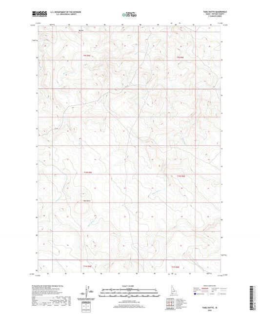 Table Butte Idaho US Topo Map Image