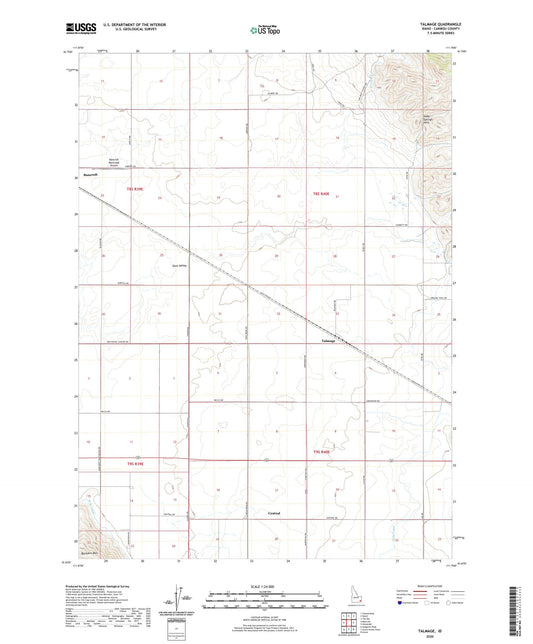 Talmage Idaho US Topo Map Image