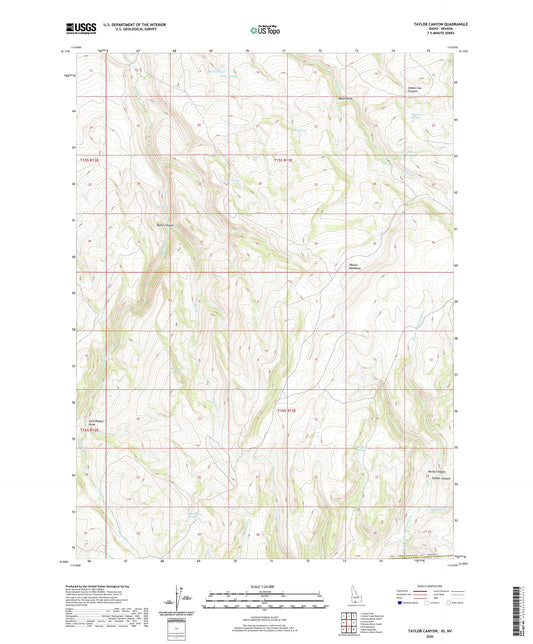 Taylor Canyon Idaho US Topo Map Image