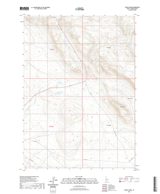 Teapot Dome Idaho US Topo Map Image