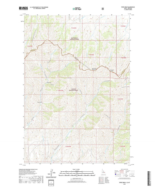 Tepee Draw Idaho US Topo Map Image