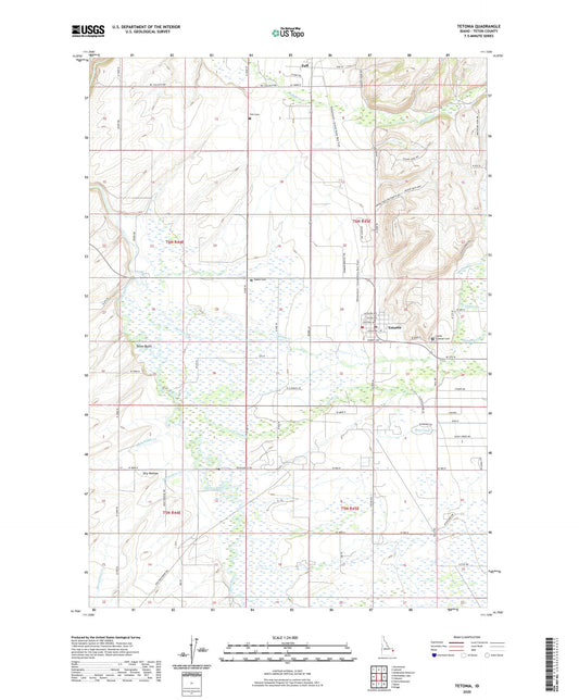 Tetonia Idaho US Topo Map Image