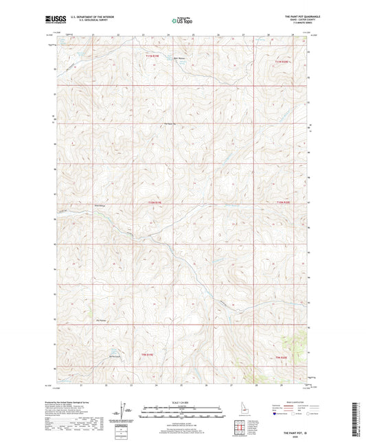 The Paint Pot Idaho US Topo Map Image