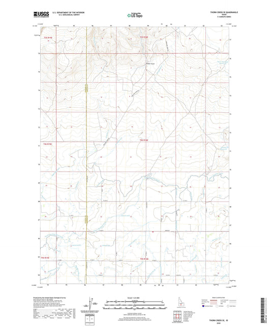 Thorn Creek SE Idaho US Topo Map Image