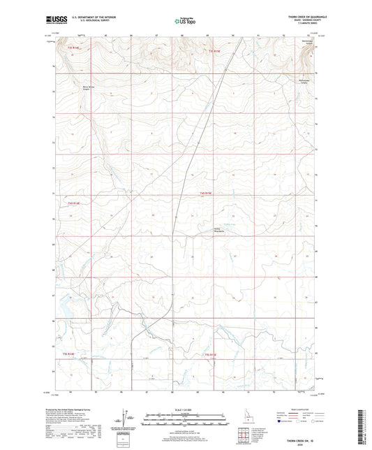 Thorn Creek SW Idaho US Topo Map Image