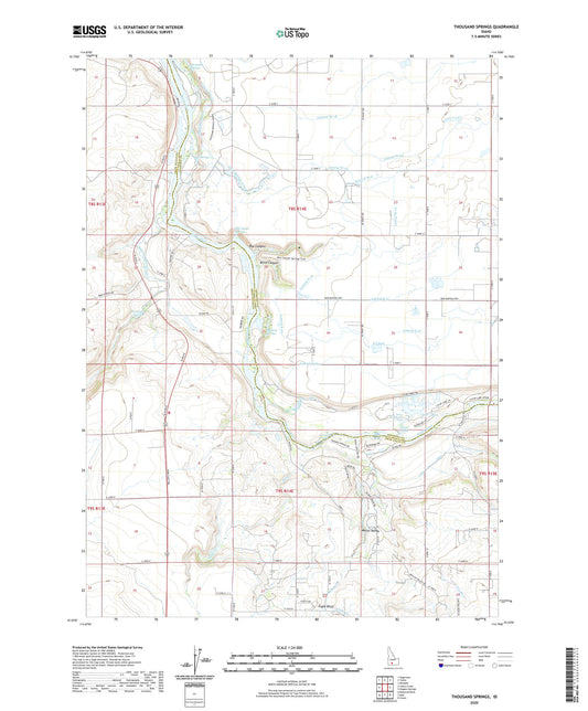 Thousand Springs Idaho US Topo Map Image