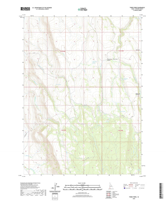 Three Forks Idaho US Topo Map Image