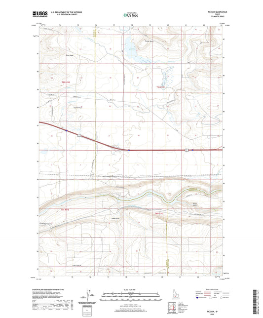 Ticeska Idaho US Topo Map Image