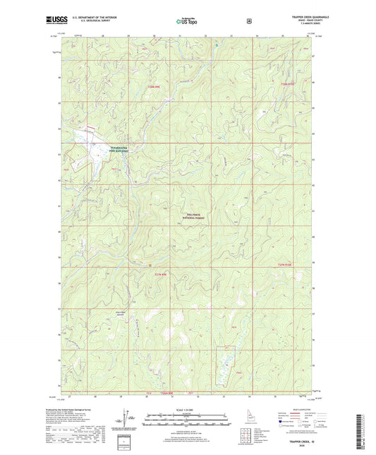 Trapper Creek Idaho US Topo Map Image