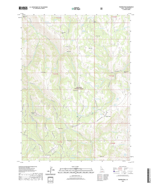 Trapper Peak Idaho US Topo Map Image