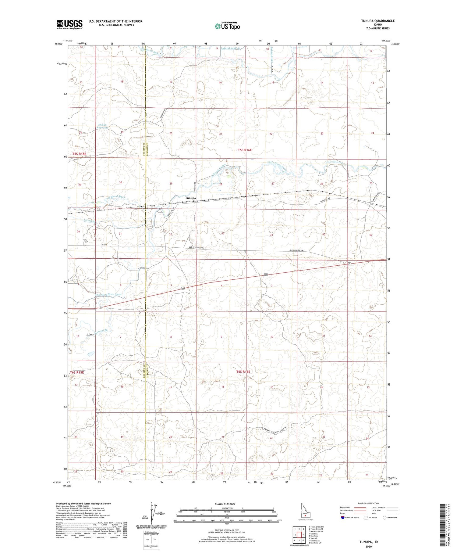 Tunupa Idaho US Topo Map Image
