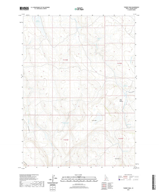 Turner Table Idaho US Topo Map Image