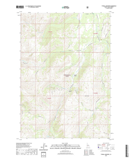 Tyndall Meadows Idaho US Topo Map Image