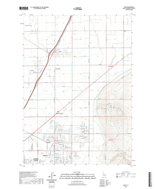 Ucon Idaho US Topo Map Image