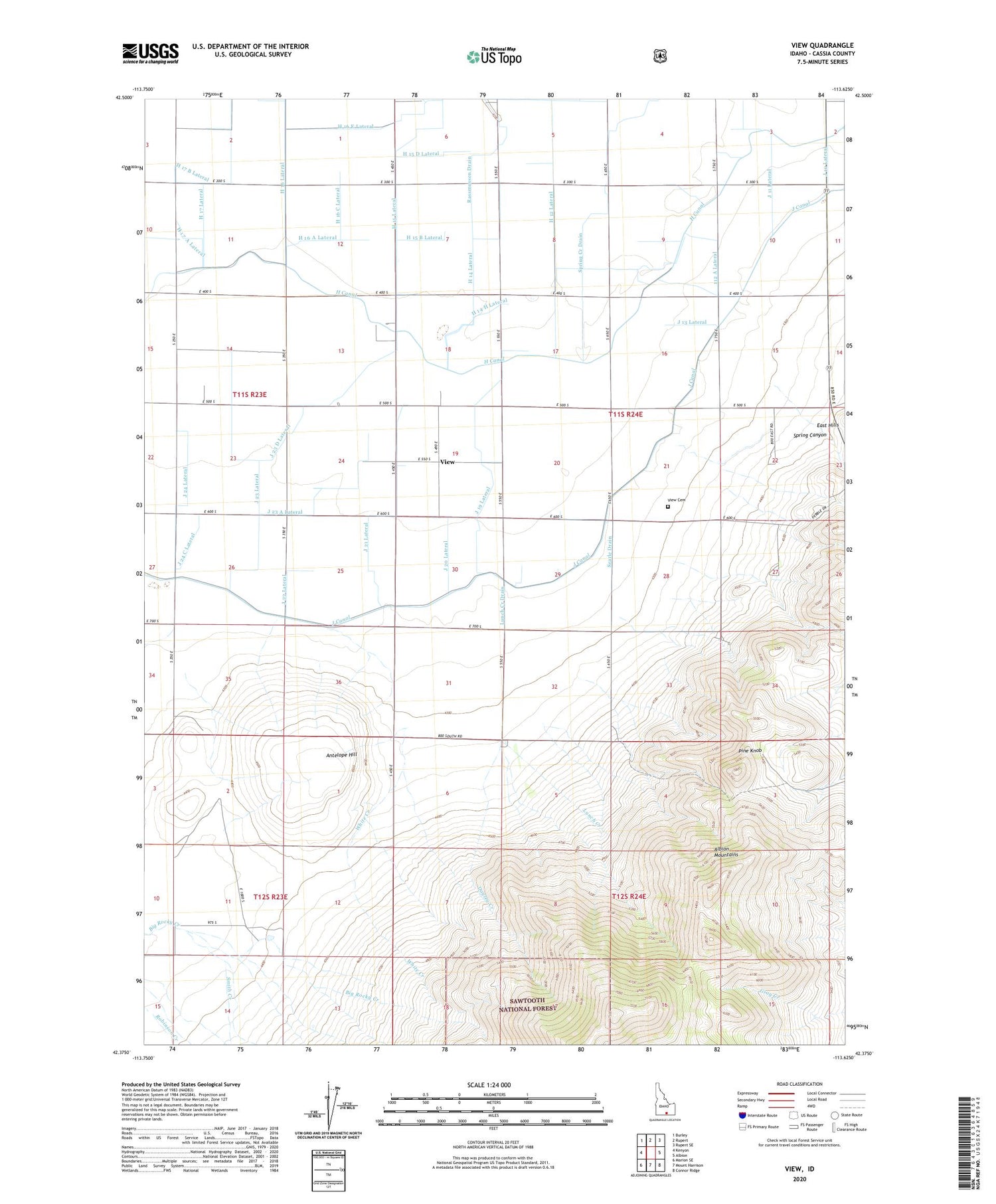View Idaho US Topo Map Image