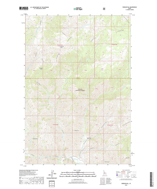 Vinegar Hill Idaho US Topo Map Image