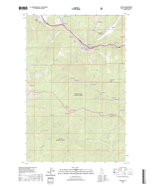 Wallace Idaho US Topo Map Image