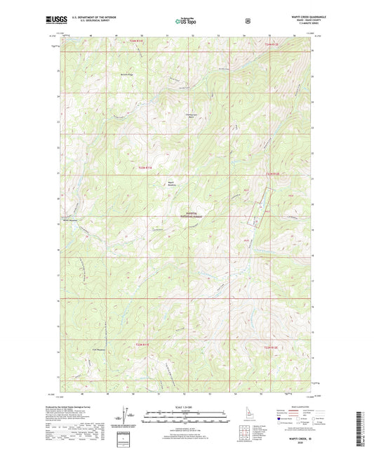 Wapiti Creek Idaho US Topo Map Image