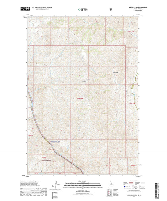 Wapshilla Creek Idaho US Topo Map Image