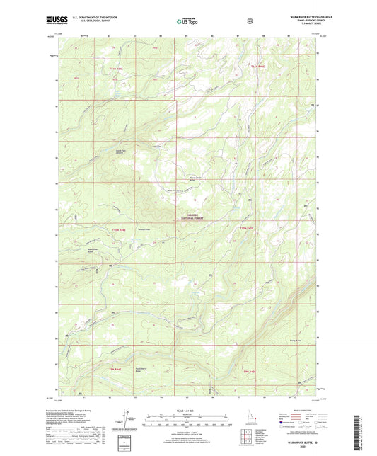Warm River Butte Idaho US Topo Map Image