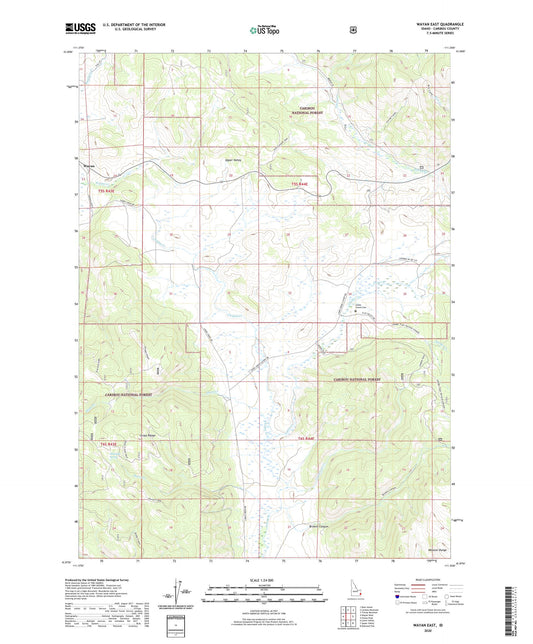 Wayan East Idaho US Topo Map Image