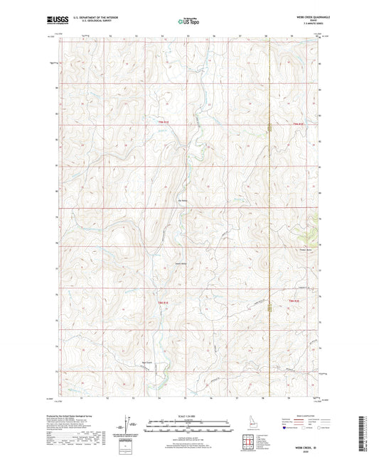 Webb Creek Idaho US Topo Map Image