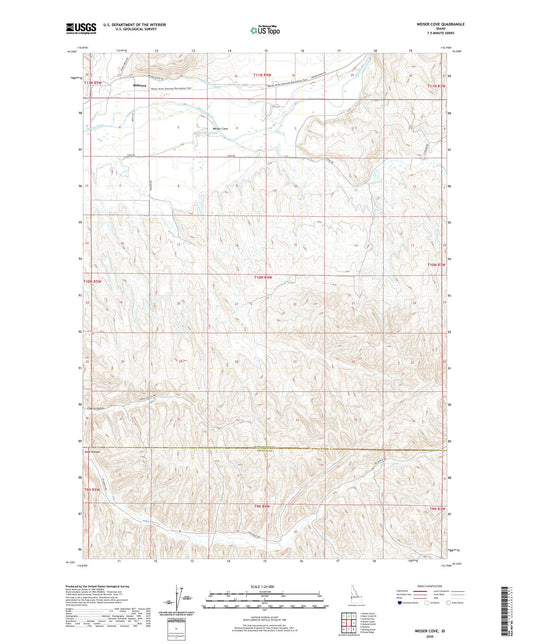 Weiser Cove Idaho US Topo Map Image