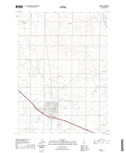 Wendell Idaho US Topo Map Image