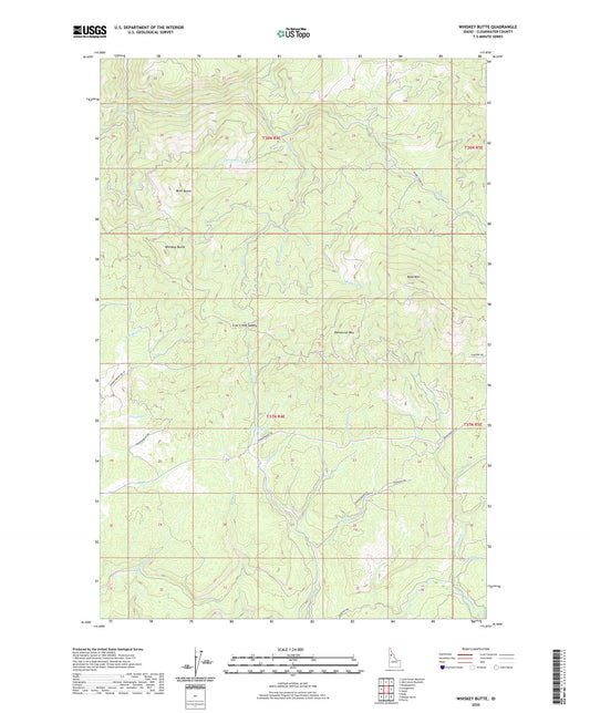 Whiskey Butte Idaho US Topo Map Image