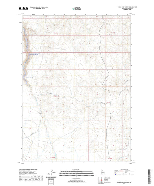 Wickahoney Crossing Idaho US Topo Map Image